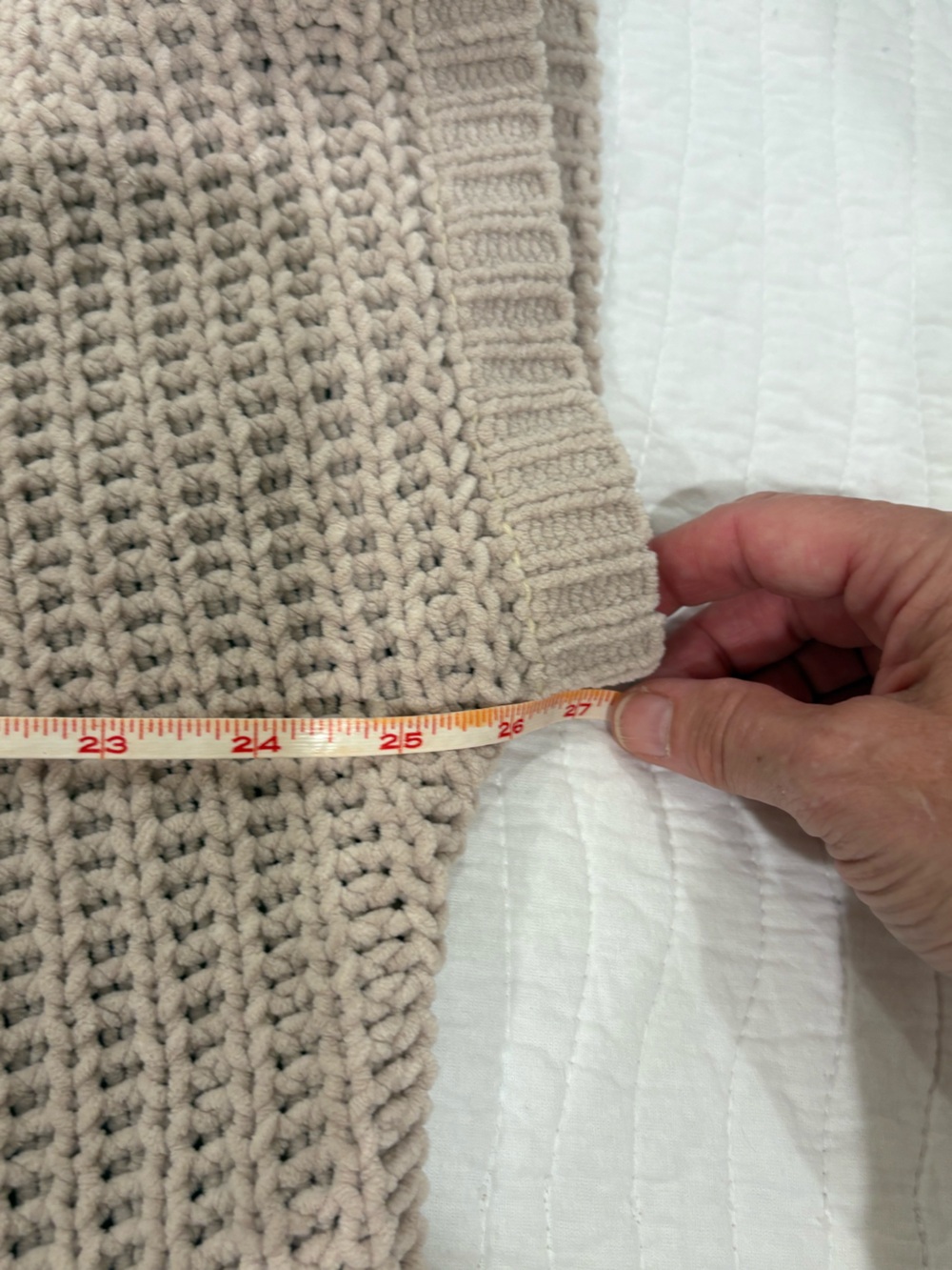 2/$20! Plush Knit V-Neck Top in Light Beige - Picture 5 of 8